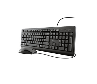 Trust TKM-250 clavier Souris incluse Universel USB AZERTY Français Noir