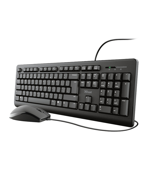 Trust TKM-250 clavier Souris incluse Universel USB AZERTY Français Noir