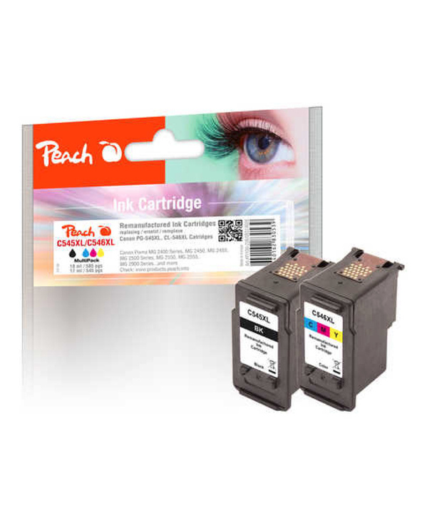Peach 0F319026 cartouche d'encre Noir, Cyan, Magenta, Jaune