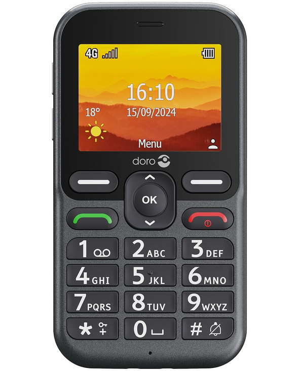 Doro Leva L10 6,1 cm (2.4") 120,7 g Noir Téléphone numérique