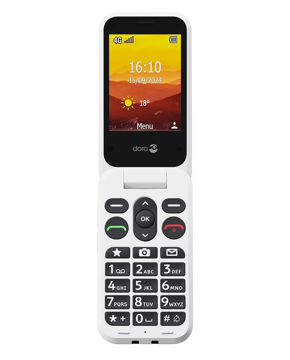 Doro Leva L20 7,11 cm (2.8") 132 g Rouge, Blanc Téléphone numérique