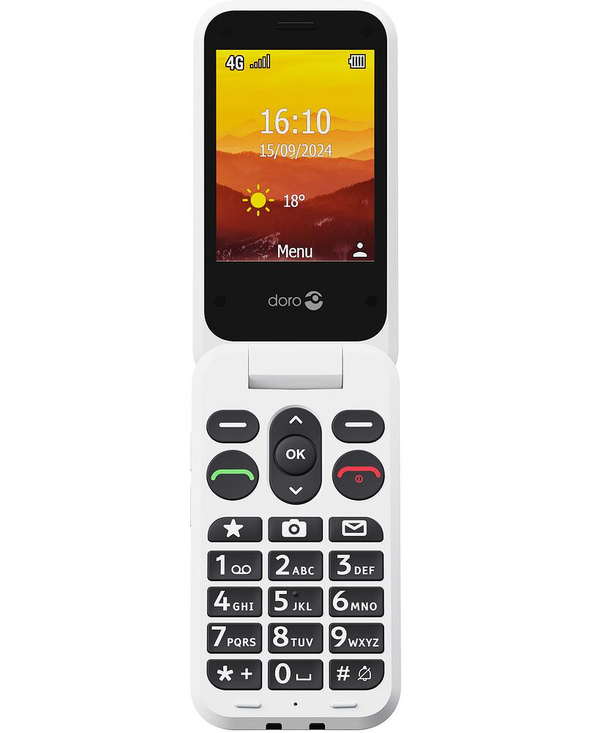 Doro Leva L30 7,11 cm (2.8") 142,7 g Noir, Blanc Téléphone numérique