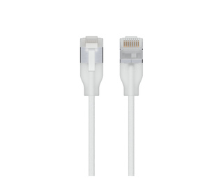 Ubiquiti UACC-Cable-Patch-EL-C6A-0.15M-W câble de réseau Translucide, Blanc 0,15 m Cat6a