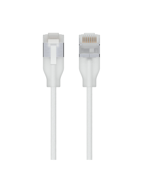 Ubiquiti UACC-Cable-Patch-EL-C6A-0.15M-W câble de réseau Translucide, Blanc 0,15 m Cat6a