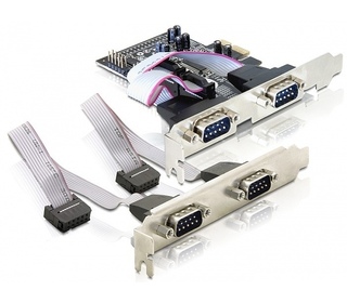 DeLOCK 4 x serial PCI Express card carte et adaptateur d'interfaces
