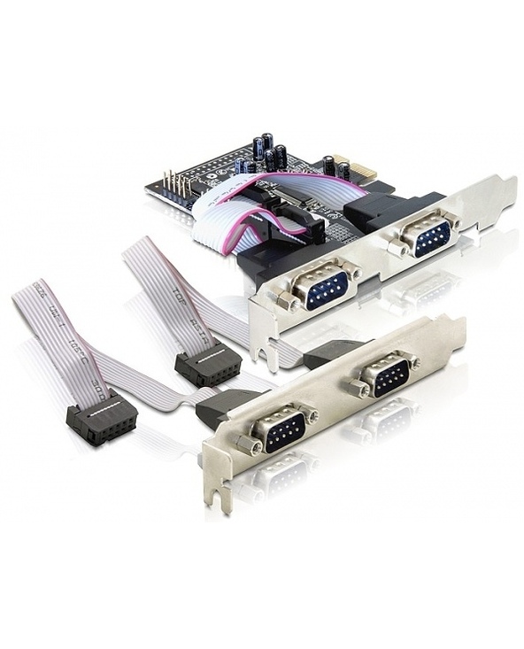 DeLOCK 4 x serial PCI Express card carte et adaptateur d'interfaces