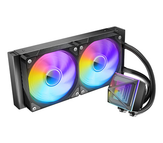 Azza Pyramid 240 Boitier PC Refroidisseur de liquide tout-en-un 12 cm Noir 1 pièce(s)