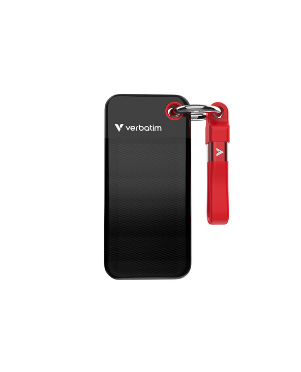 Verbatim Pocket SSD 1 To USB Type-C 3.2 Gen 2 (3.1 Gen 2) Noir, Rouge