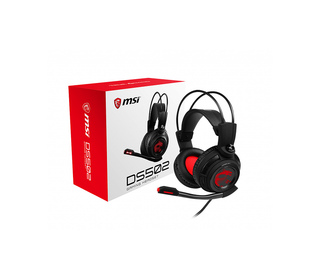 MSI DS502 Casque Avec fil Arceau Jouer Noir, Rouge