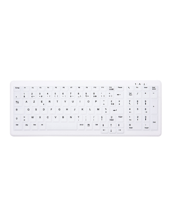 CHERRY AK-C7000 clavier Médical FR sans fil +USB AZERTY Français Blanc