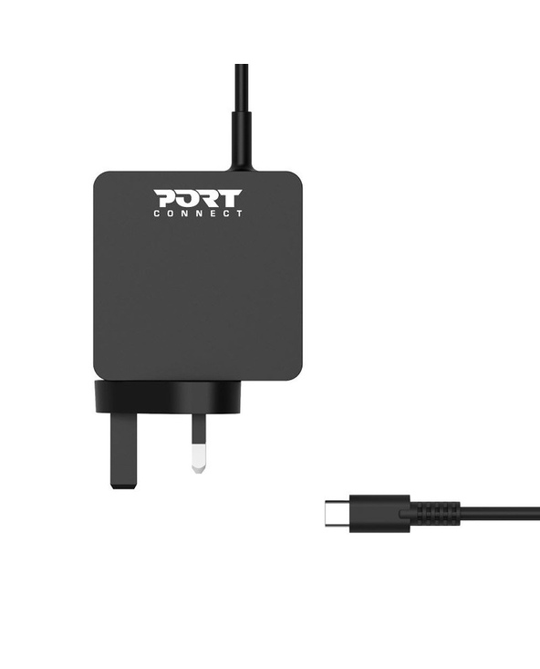 Port Designs 900096B-UK chargeur d'appareils mobiles Smartphone, Tablette Noir Secteur Charge rapide Intérieure