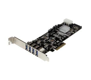 StarTech.com Carte Contrôleur PCI Express vers 4 Ports USB 3.0 avec 2 voies dédiés de 5 Gb/s - UASP - Alim SATA / LP4