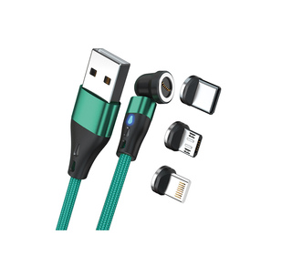 RealPower MagneticCharge3 câble USB 1 m USB A Vert