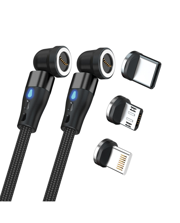 RealPower MagneticCharge2 câble USB 1 m Noir