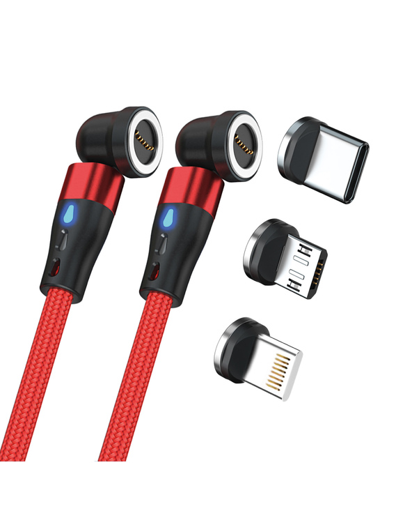 RealPower MagneticCharge2 câble USB 1 m Rouge