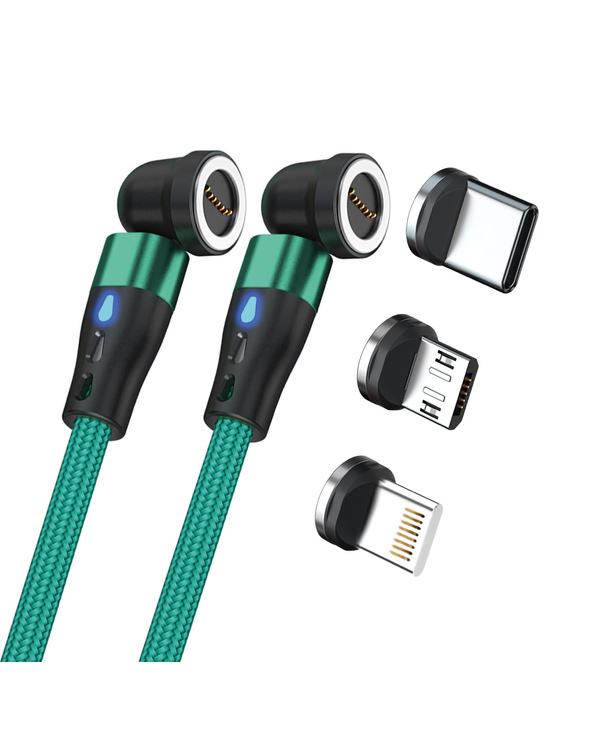 RealPower MagneticCharge2 câble USB 1 m Vert