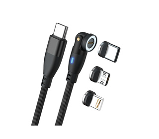 RealPower MagneticCharge 100 câble USB 1 m USB C Noir