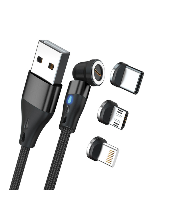 RealPower MagneticCharge3 câble USB 1 m USB A Noir
