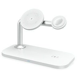 RealPower ChargeAIR Mag Écouteurs, Smartphone, Smartwatch Blanc USB Recharge sans fil Intérieure