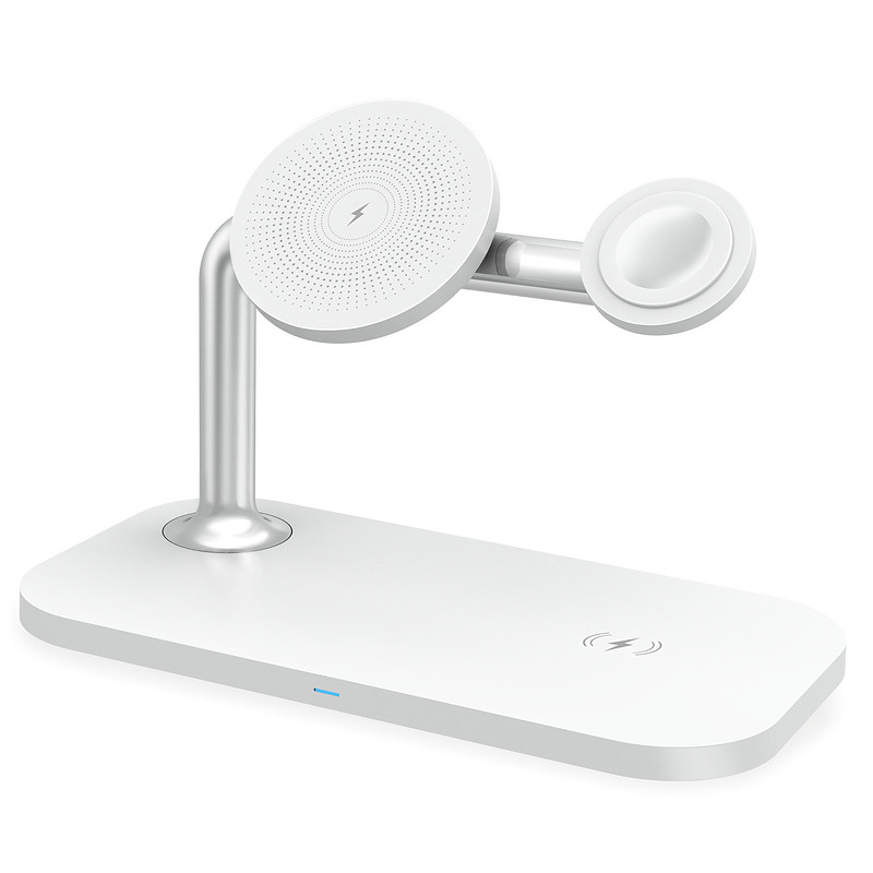 RealPower ChargeAIR Mag Écouteurs, Smartphone, Smartwatch Blanc USB Recharge sans fil Intérieure
