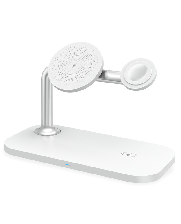 RealPower ChargeAIR Mag Écouteurs, Smartphone, Smartwatch Blanc USB Recharge sans fil Intérieure