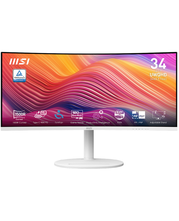 MSI Modern MD342CQPW 34" UltraWide Quad HD 4 ms Blanc