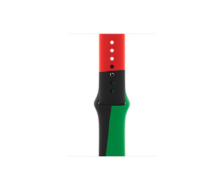 Apple MUQ73ZM/A accessoire intelligent à porter sur soi Bande Noir, Vert, Rouge Fluoroélastomère