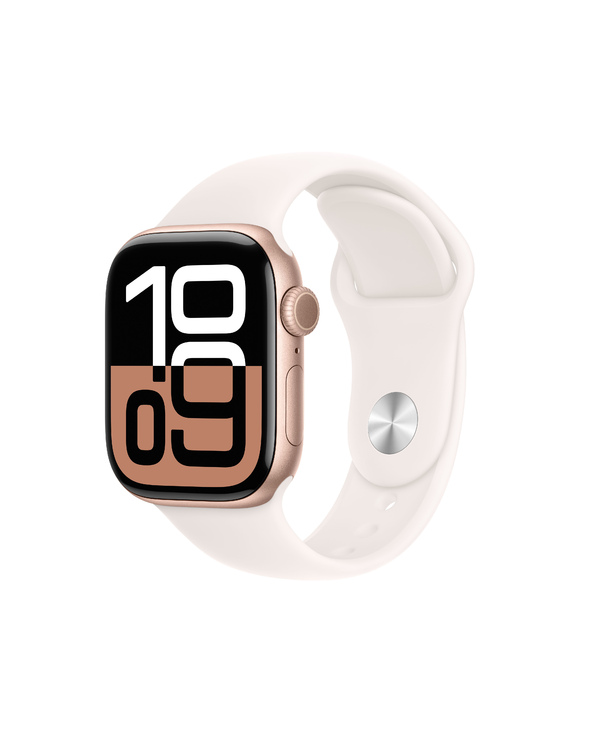 Apple Watch Series 10 OLED 42 mm Numérique 374 x 446 pixels Écran tactile Or rose Wifi GPS (satellite)