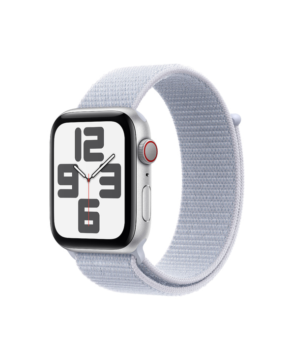 Apple Watch SE OLED 44 mm Numérique 368 x 448 pixels Écran tactile 4G Argent Wifi GPS (satellite)