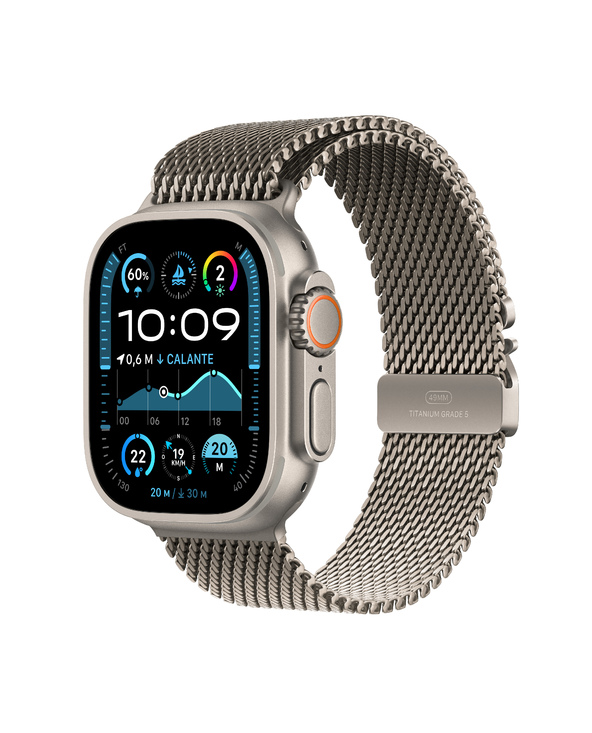 Apple Watch Ultra 2 OLED 49 mm Numérique 410 x 502 pixels Écran tactile 4G Titane GPS (satellite)