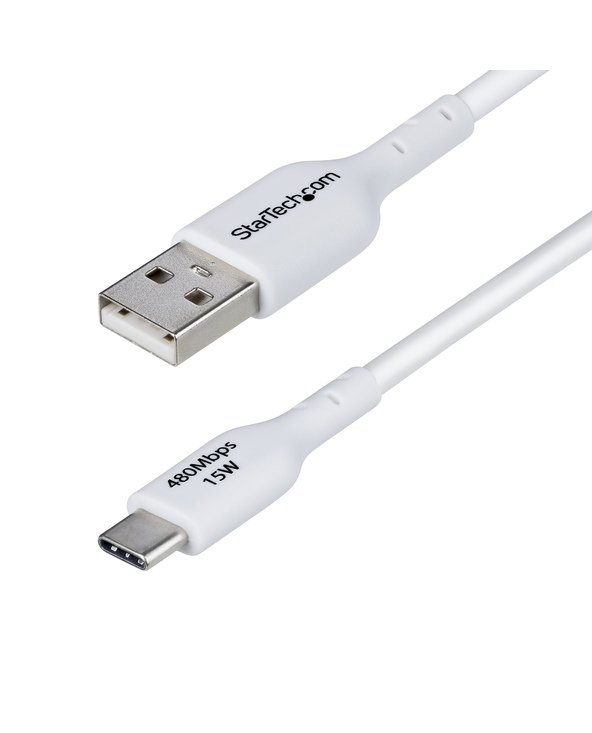 StarTech.com Câble de Charge USB-A vers USB-C de 2m, Charge et Synchronisation, 3A, USB 2.0, Gaine TPE - Cordon de Charge USB Bl