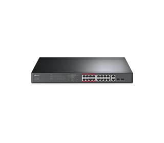 TP-Link TL-SL1218MP Non-géré Gigabit Ethernet (10/100/1000) Connexion Ethernet, supportant l'alimentation via ce port (PoE) 1U N