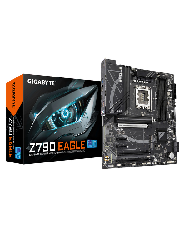GIGABYTE Z790 EAGLE Carte mère - Compatible avec les processeurs Intel Core de 14e génération, VRM 12+1+1 phases, jusqu'à 7600 M