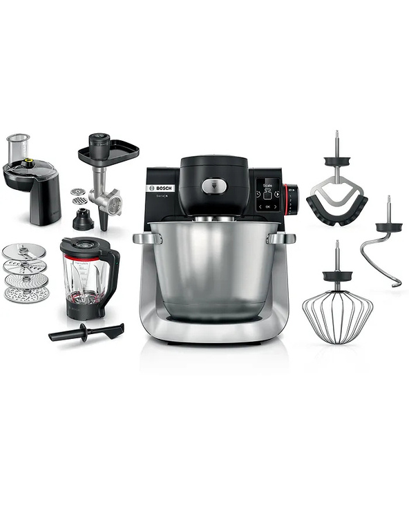 Bosch Serie 6 MUMS6ZS34 robot de cuisine 1600 W 5,5 L Noir, Acier inoxydable Bosch Serie 6 MUMS6ZS34 robot de cuisine 1600 W 5,5 L Noir, Acier inoxydable