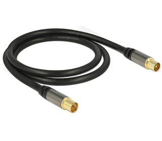 DeLOCK 88922 câble coaxial RG-6/U 1 m IEC Noir