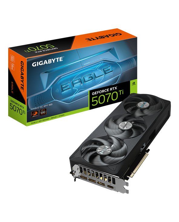 GIGABYTE GeForce RTX 5070 Ti EAGLE OC SFF 16G Carte Graphique - 16 Go GDDR7, 256 bits, PCI-E 5.0, 2542 MHz Core Clock, 3 x DP 2. GIGABYTE GeForce RTX 5070 Ti EAGLE OC SFF 16G Carte Graphique - 16 Go GDDR7, 256 bits, PCI-E 5.0, 2542 MHz Core Clock, 3 x DP 2.