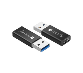 Techly IADAP USB3-AFT changeur de genre de câble USB A USB C Noir