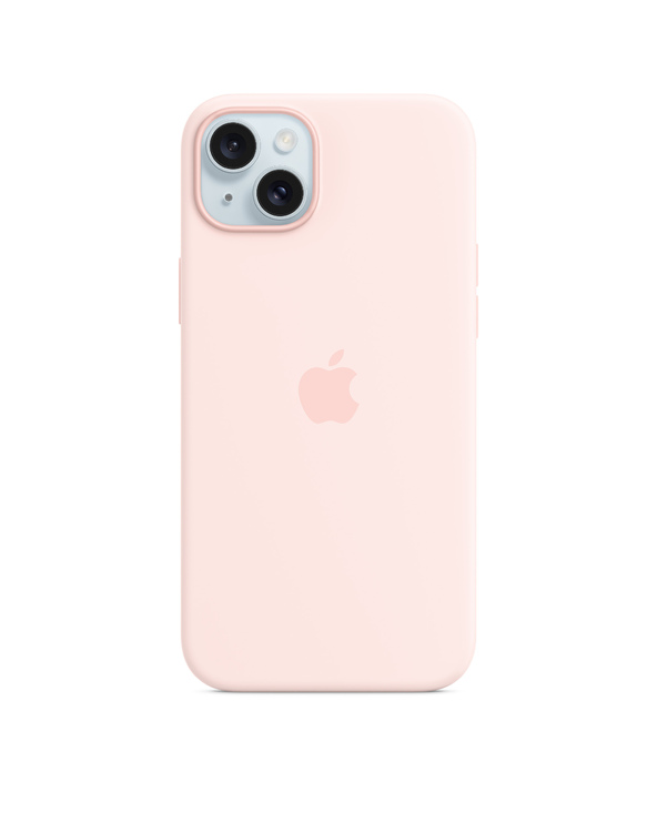 Apple Coque en silicone avec MagSafe pour iPhone 15 Plus - Rose pâle