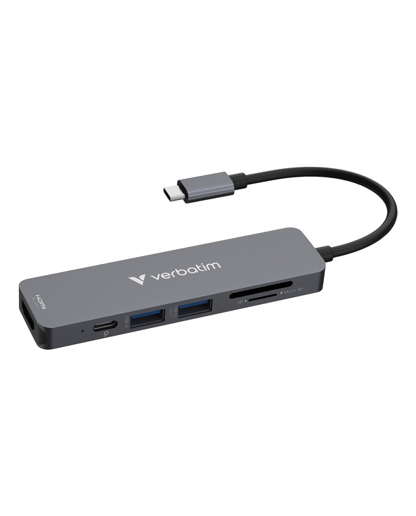 Verbatim 32156 hub & concentrateur USB 3.2 Gen 1 (3.1 Gen 1) Type-C 5000 Mbit/s Gris