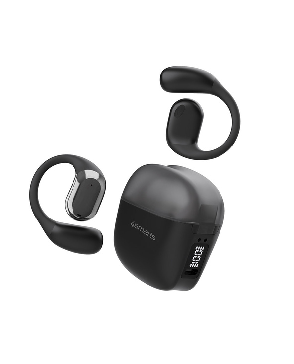 4smarts SkyBuds Sport Casque True Wireless Stereo (TWS) Crochets auriculaires Appels/Musique/Sport/Au quotidien Bluetooth Noir