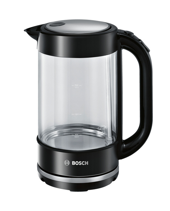 Bosch TWK70B03 bouilloire 1,7 L 2400 W Noir, Transparent
