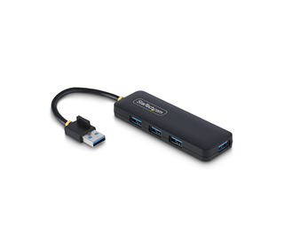 StarTech.com Hub USB-A 4 Ports, 5Gbps, Alimenté par Bus, Mini Hub USB de Voyage, Splitter USB 3.0 Multiport, Hub USB Portable, P
