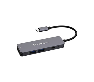 Verbatim 32155 hub & concentrateur USB 3.2 Gen 1 (3.1 Gen 1) Type-C 5000 Mbit/s Gris