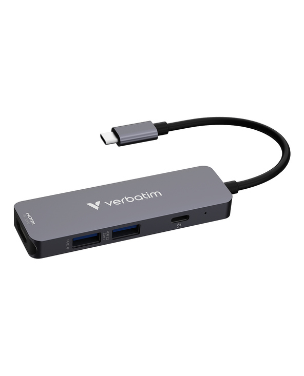 Verbatim 32155 hub & concentrateur USB 3.2 Gen 1 (3.1 Gen 1) Type-C 5000 Mbit/s Gris