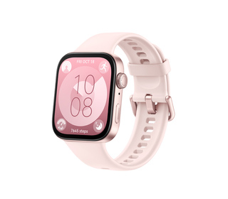 Huawei WATCH Fit 3 4,62 cm (1.82") AMOLED Numérique 408 x 480 pixels Écran tactile Rose Wifi GPS (satellite)