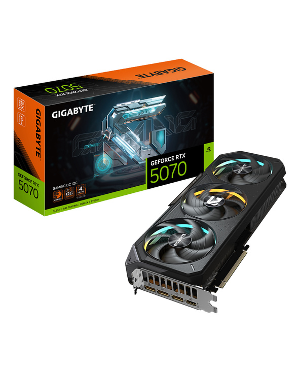 GIGABYTE GeForce RTX 5070 GAMING OC 12G Carte Graphique - 12 Go GDDR7, 192 bits, PCI-E 5.0, 2625 MHz Core Clock, 3 x DP 2.1a, 1