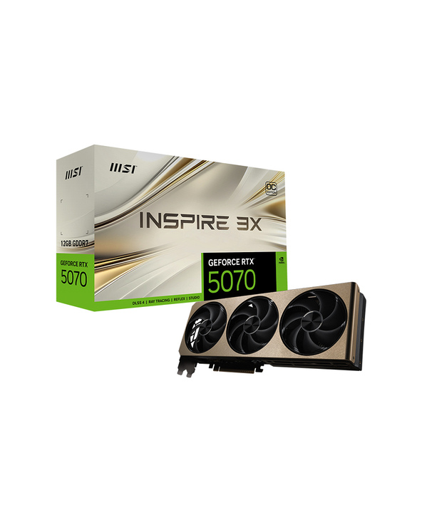 MSI GeForce RTX 5070 12G INSPIRE 3X OC NVIDIA 12 Go GDDR7 MSI GeForce RTX 5070 12G INSPIRE 3X OC NVIDIA 12 Go GDDR7