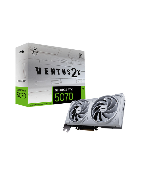 MSI GeForce RTX5070 VENTUS 2X OC White NVIDIA GeForce RTX 5070 12 Go GDDR7