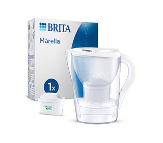 Brita Marella Filtre à eau pour carafe 2,4 L Transparent, Blanc