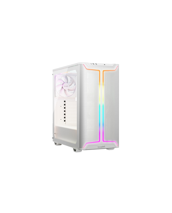 be quiet! Pure Base 501 Blanc   Boîtier PC vitré, Mini ATX / Micro ATX / ATX, 3 ventilateurs Pure Wings 3 140 mm PWM, bande ARGB